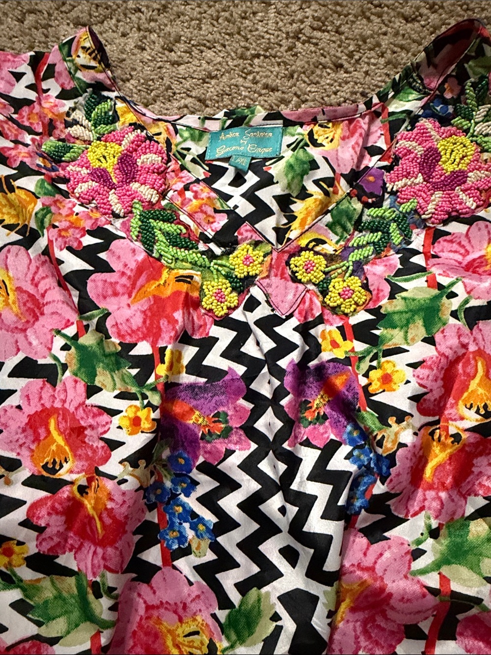 Antica Sartoria Positano 2023 Collection by Giacomo Cinque. Sz XL Beachwear